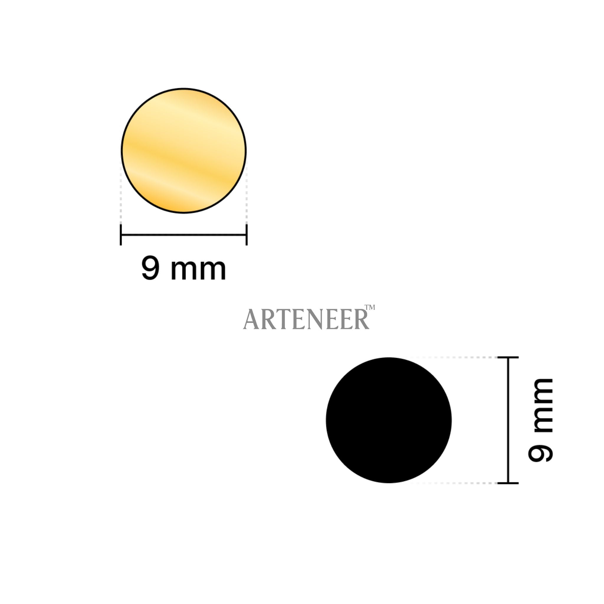 Golden Round Shape  Mirror