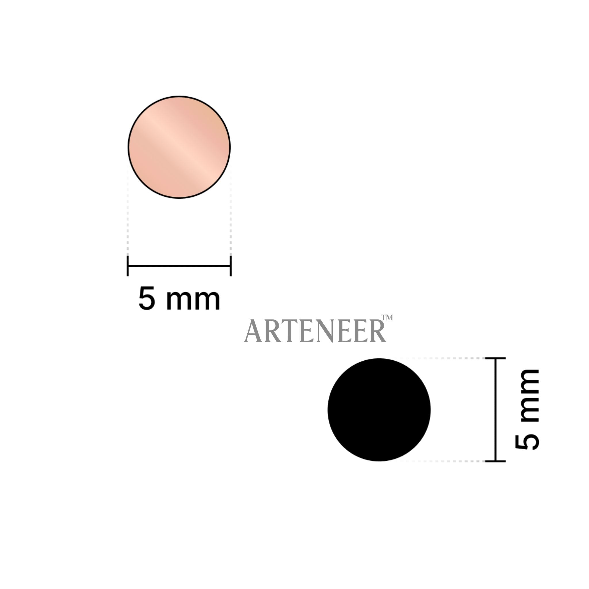 Pink Round Shape Mirror