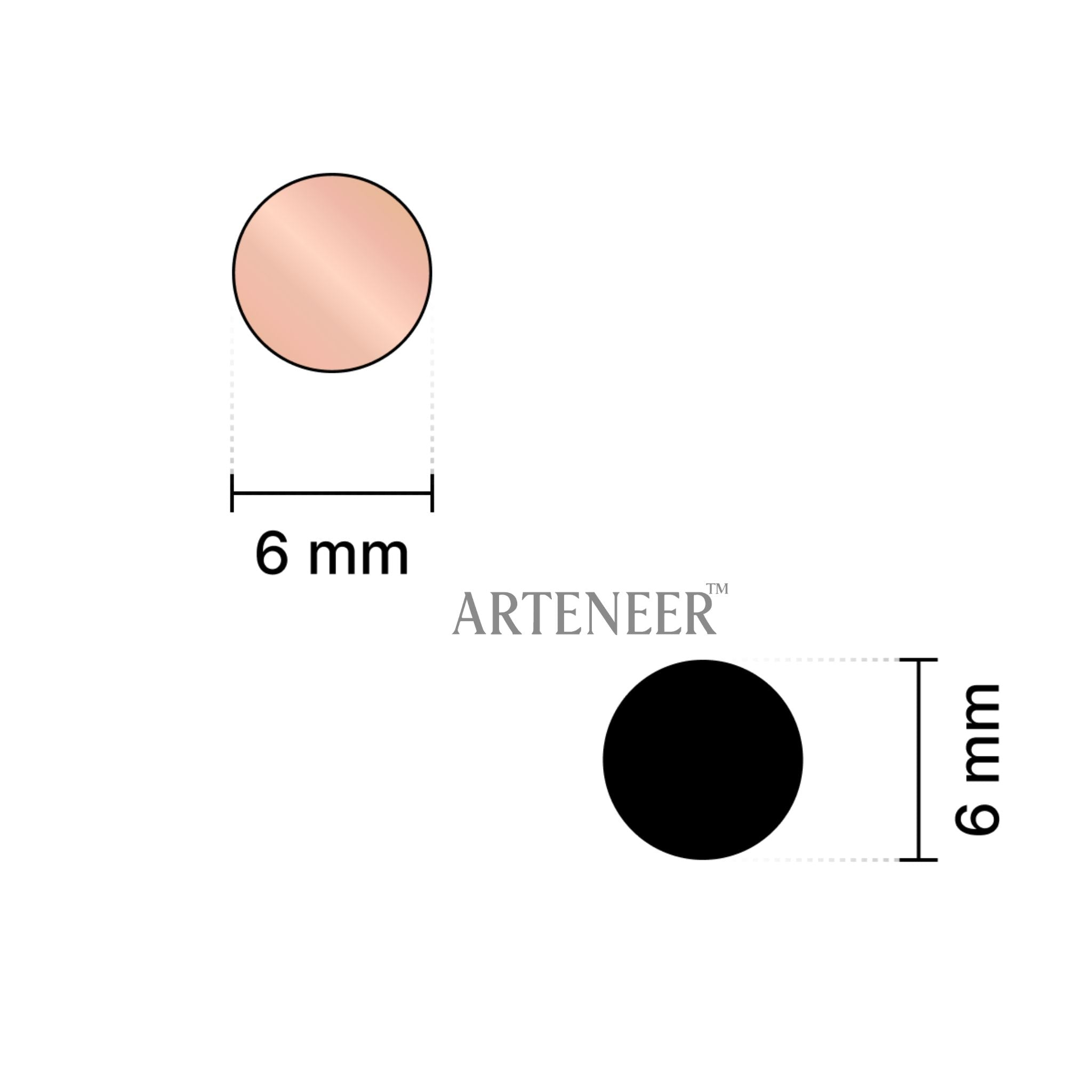 Pink Round Shape Mirror
