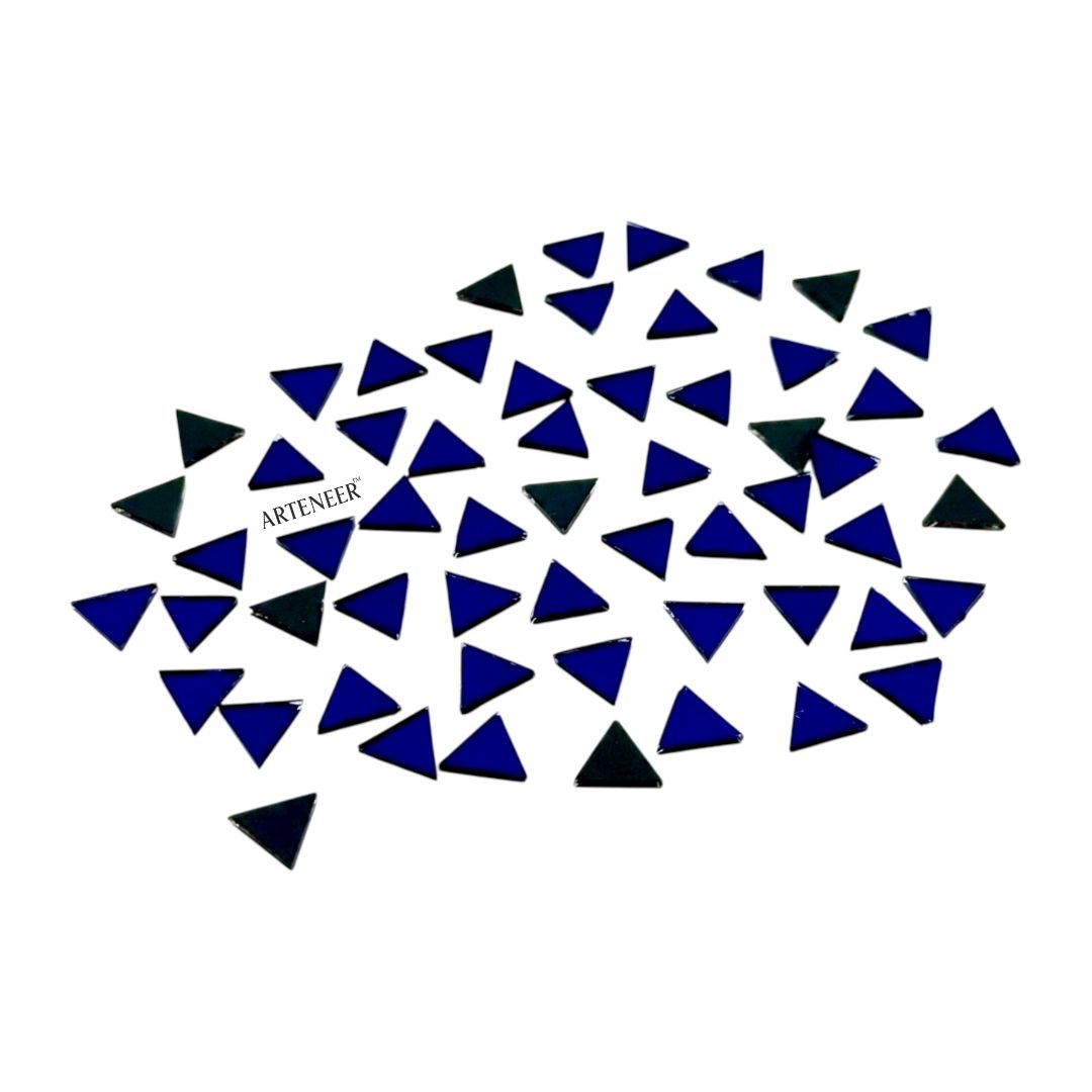 Blue Kashti Pan Shape Mirror