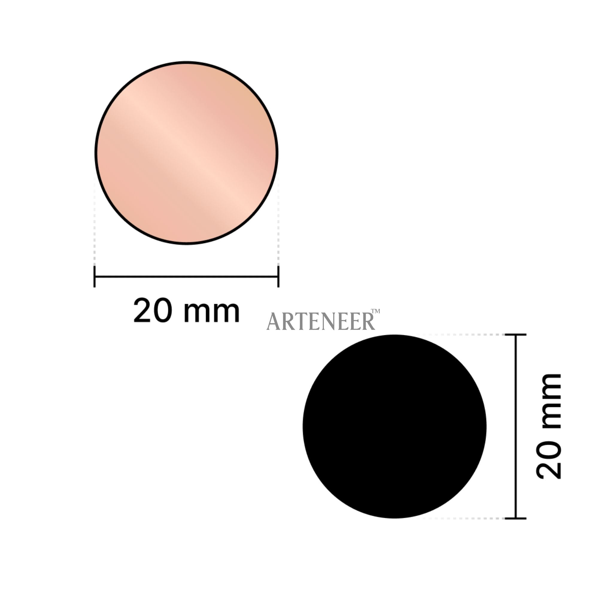Pink Round Shape Mirror