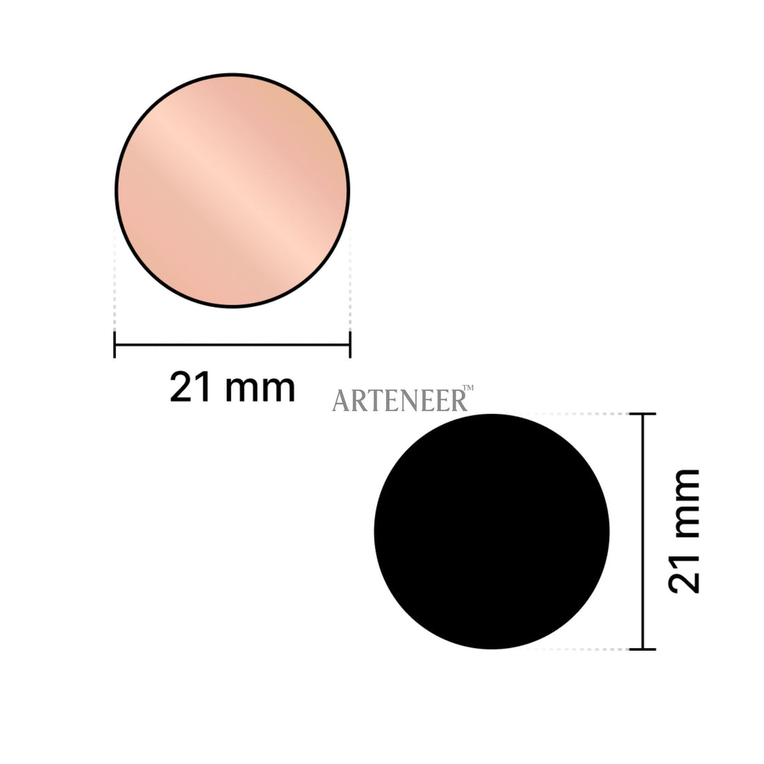 Pink Round Shape Mirror