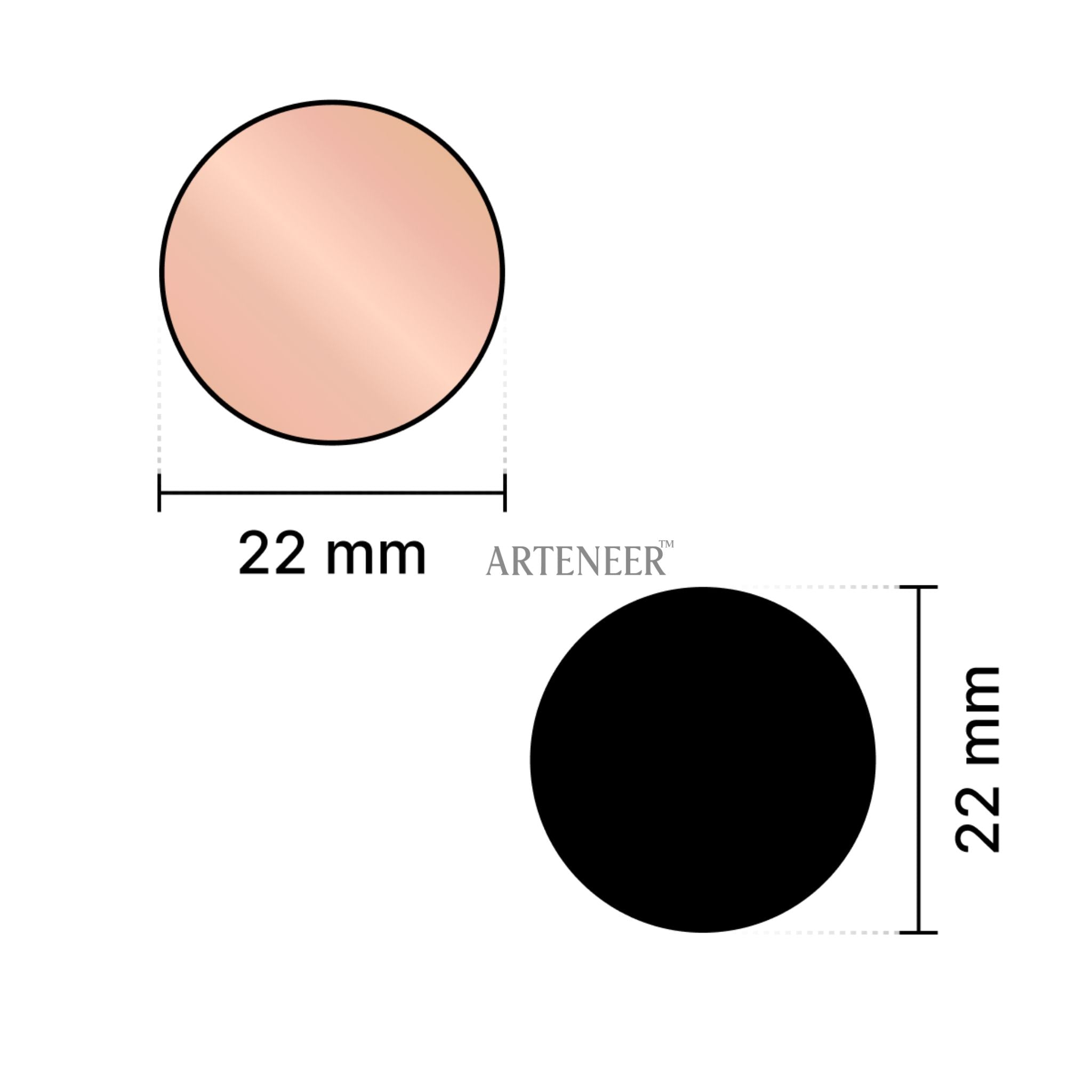 Pink Round Shape Mirror