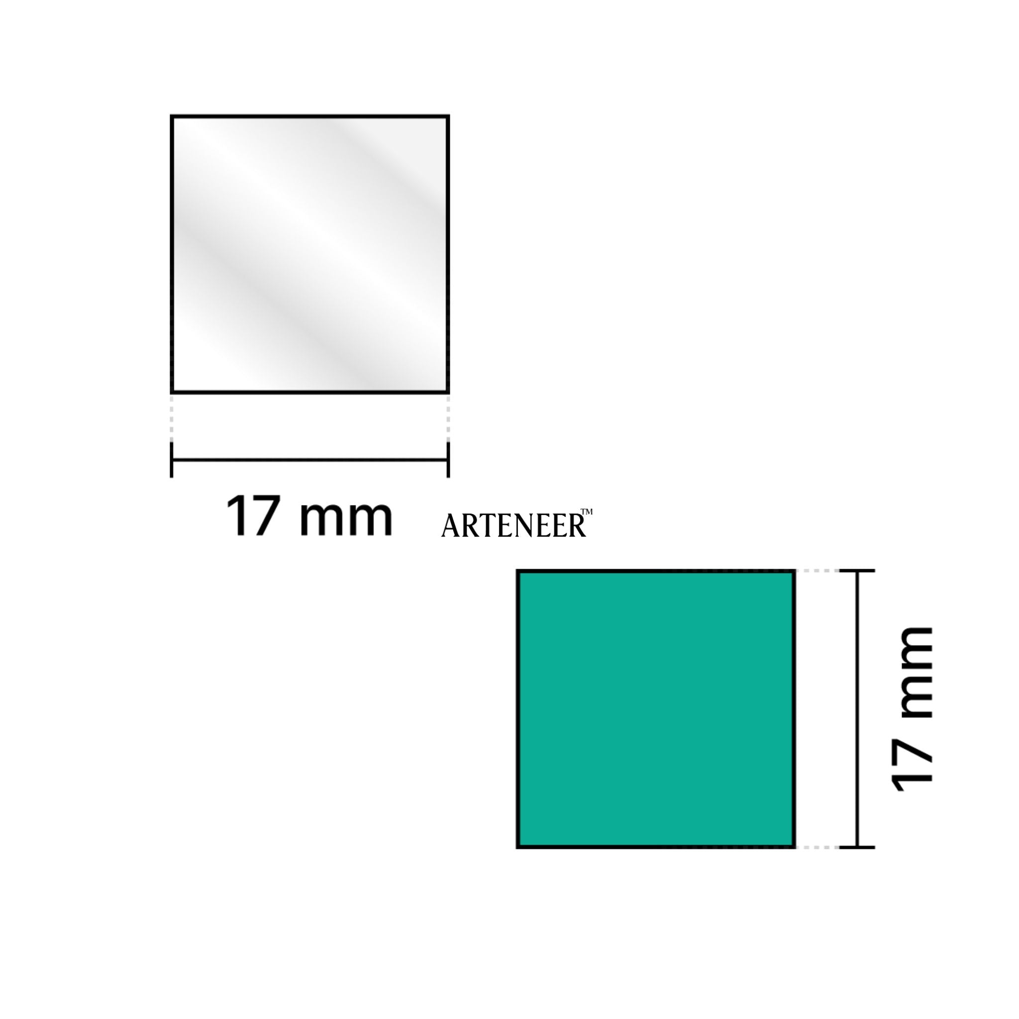 Silver Square shape Mirror