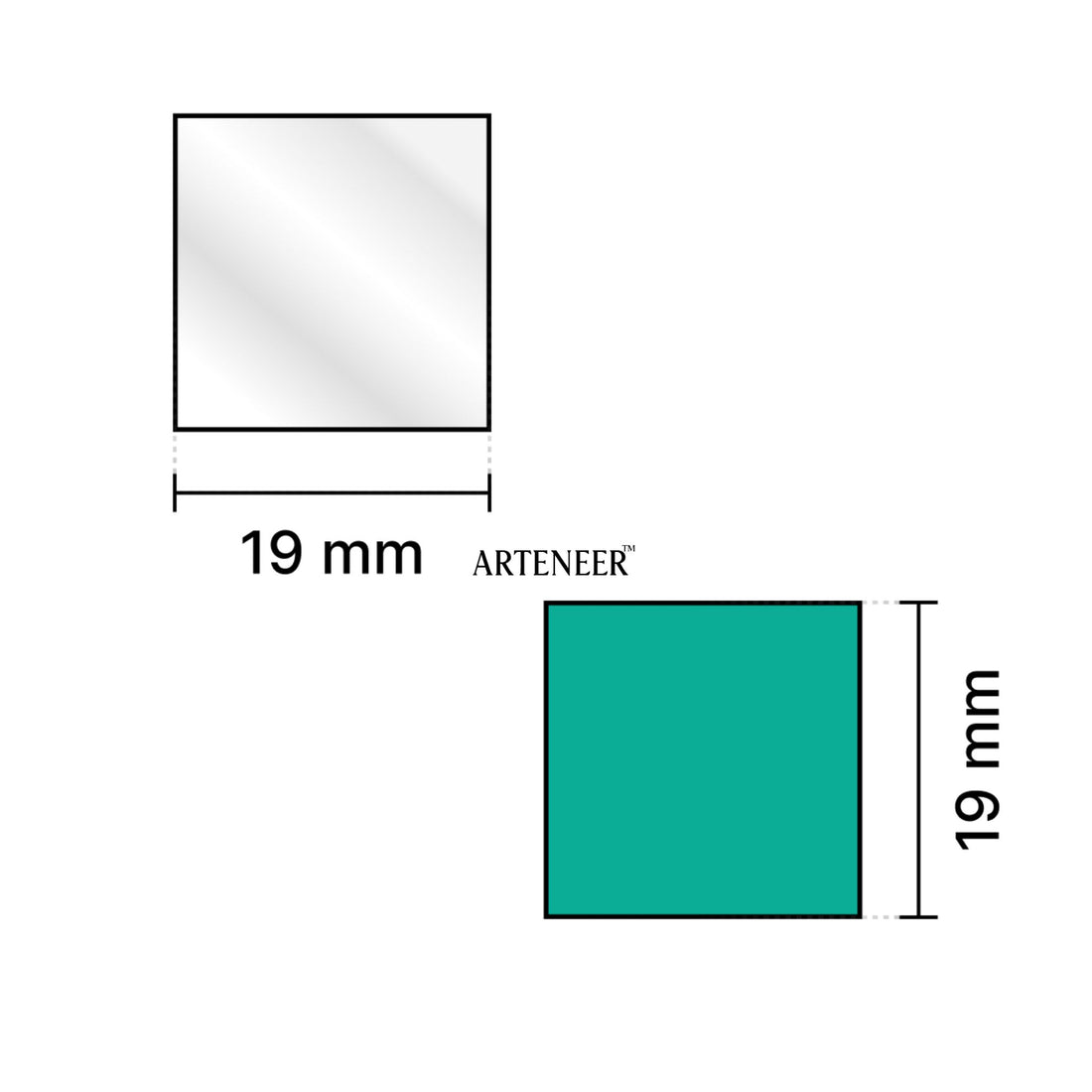Silver Square shape Mirror