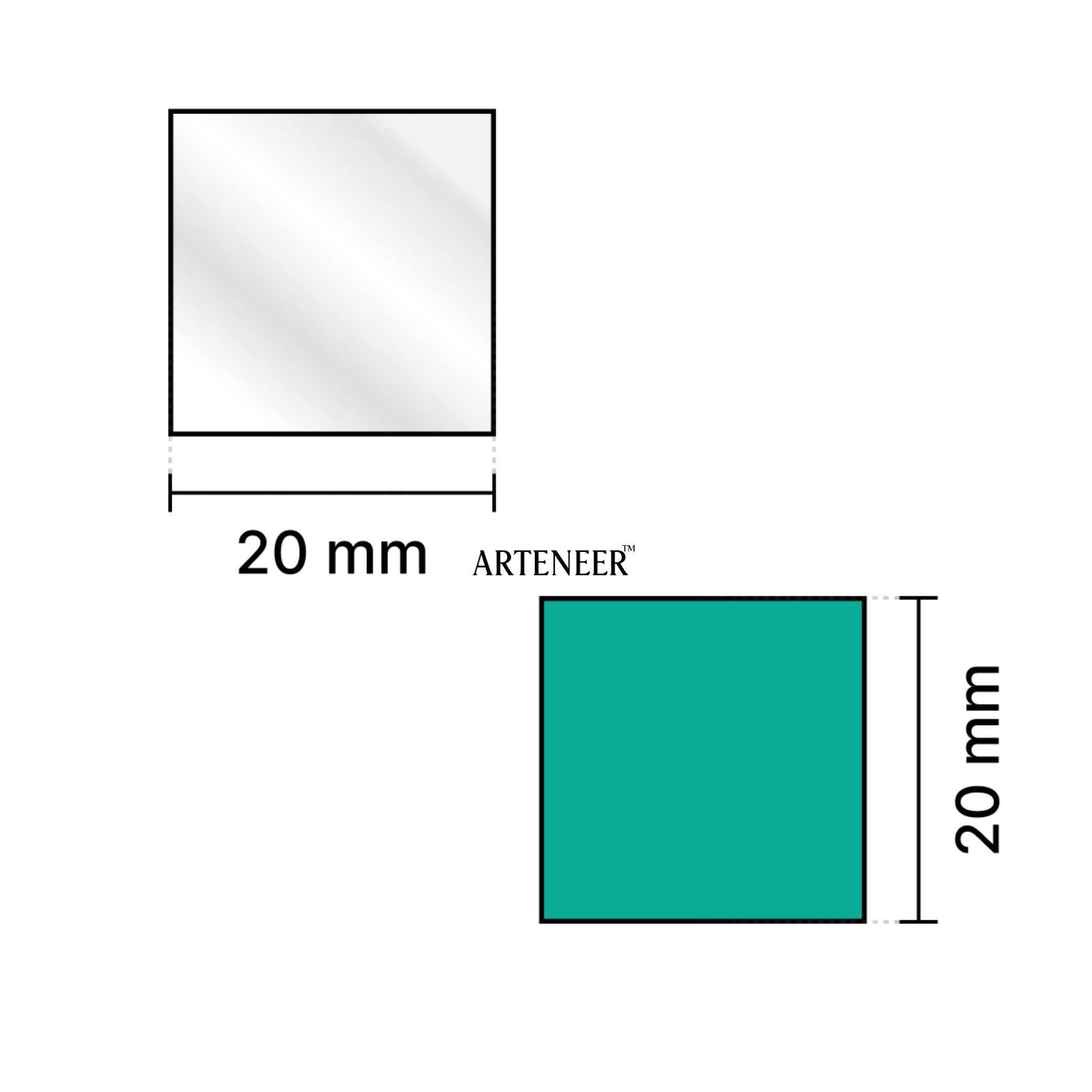 Silver Square shape Mirror