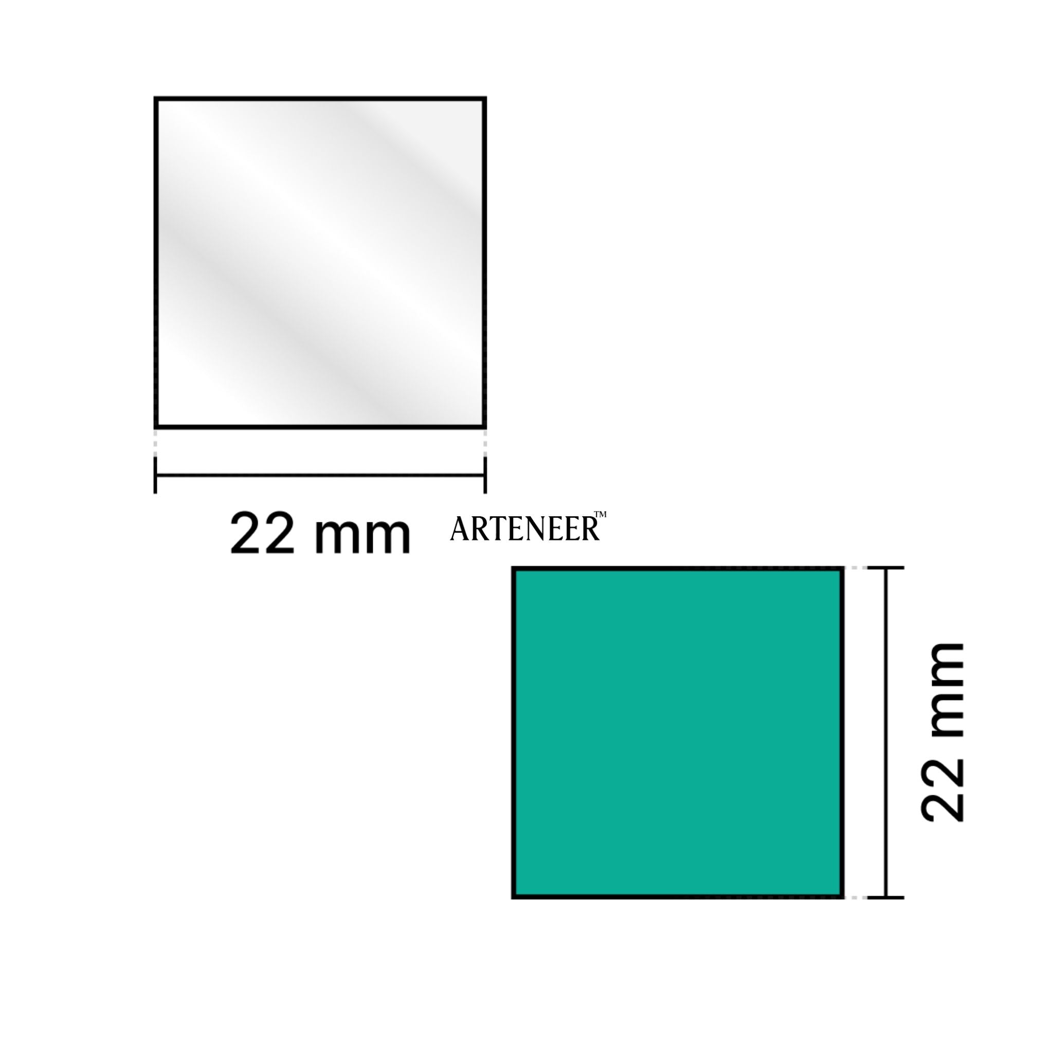 Silver Square shape Mirror