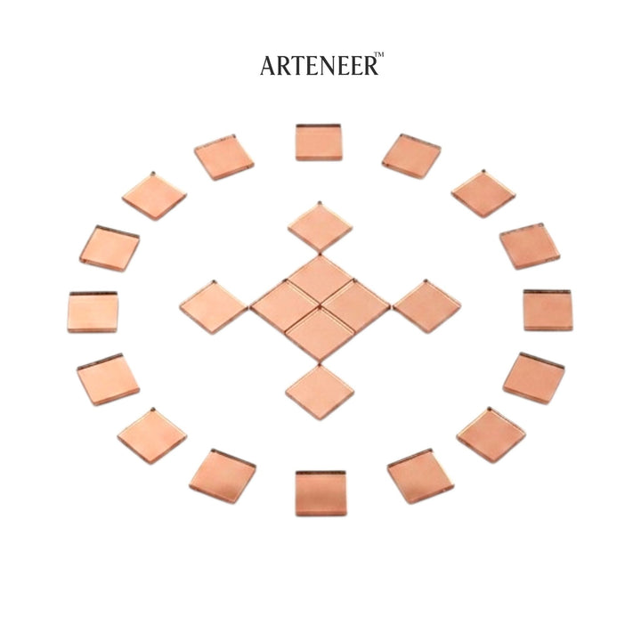 Pink Square Shape Mirror