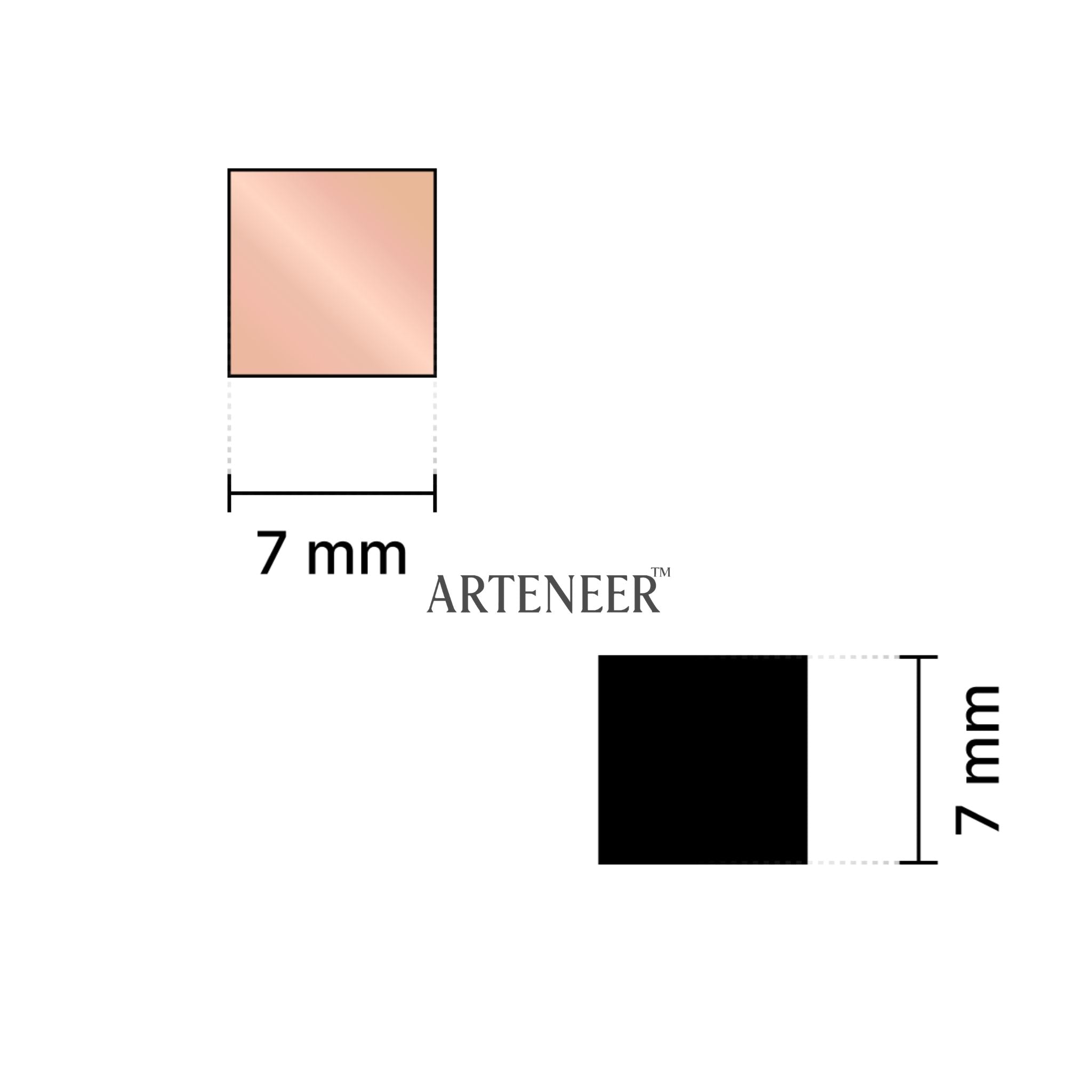 Pink Square Shape Mirror
