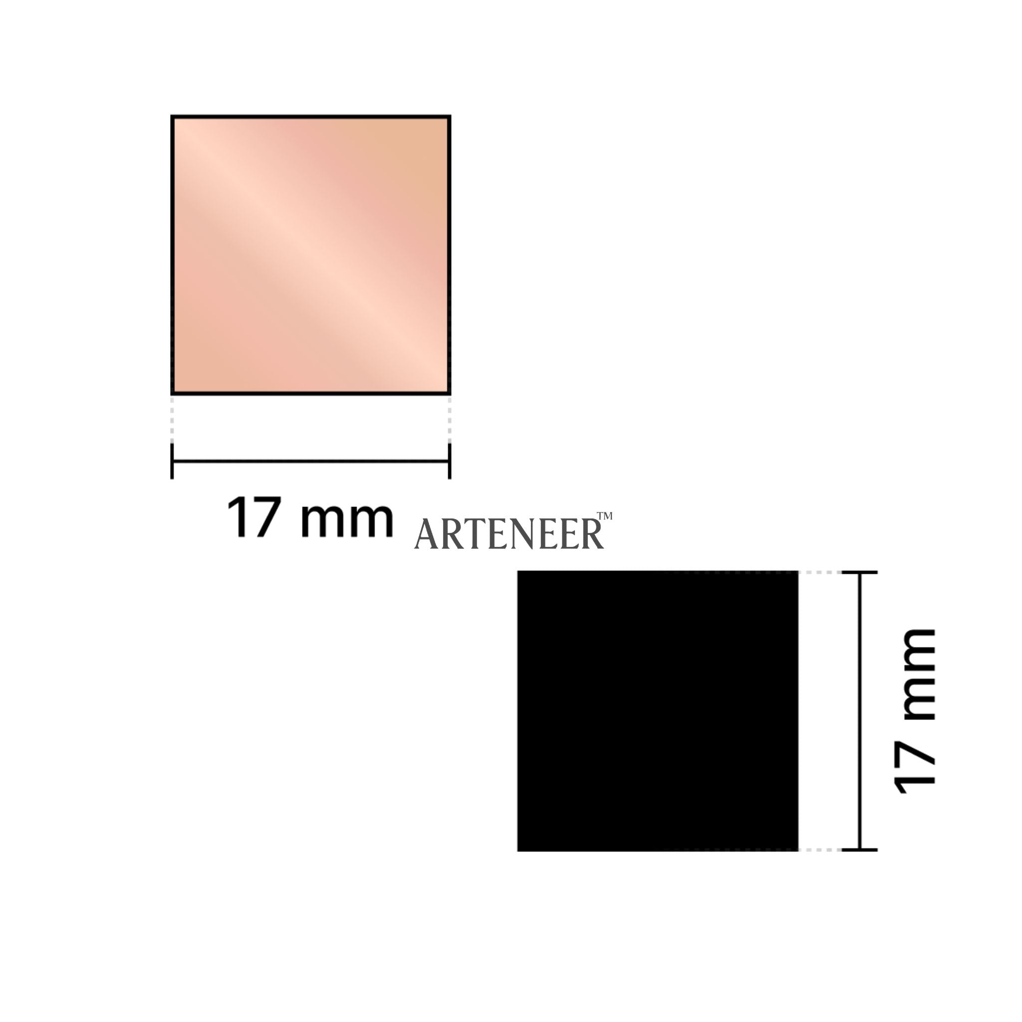 Pink Square Shape Mirror