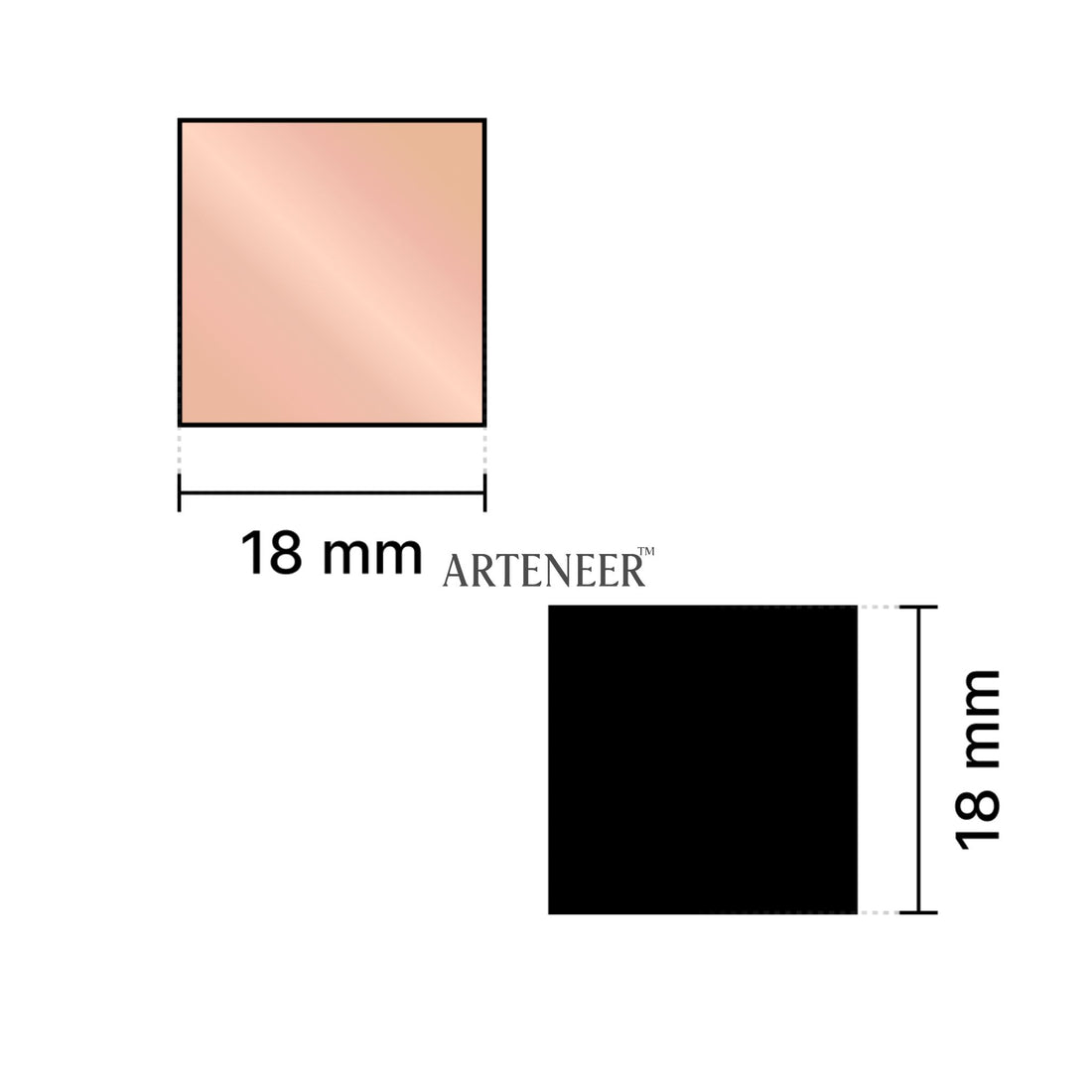 Pink Square Shape Mirror