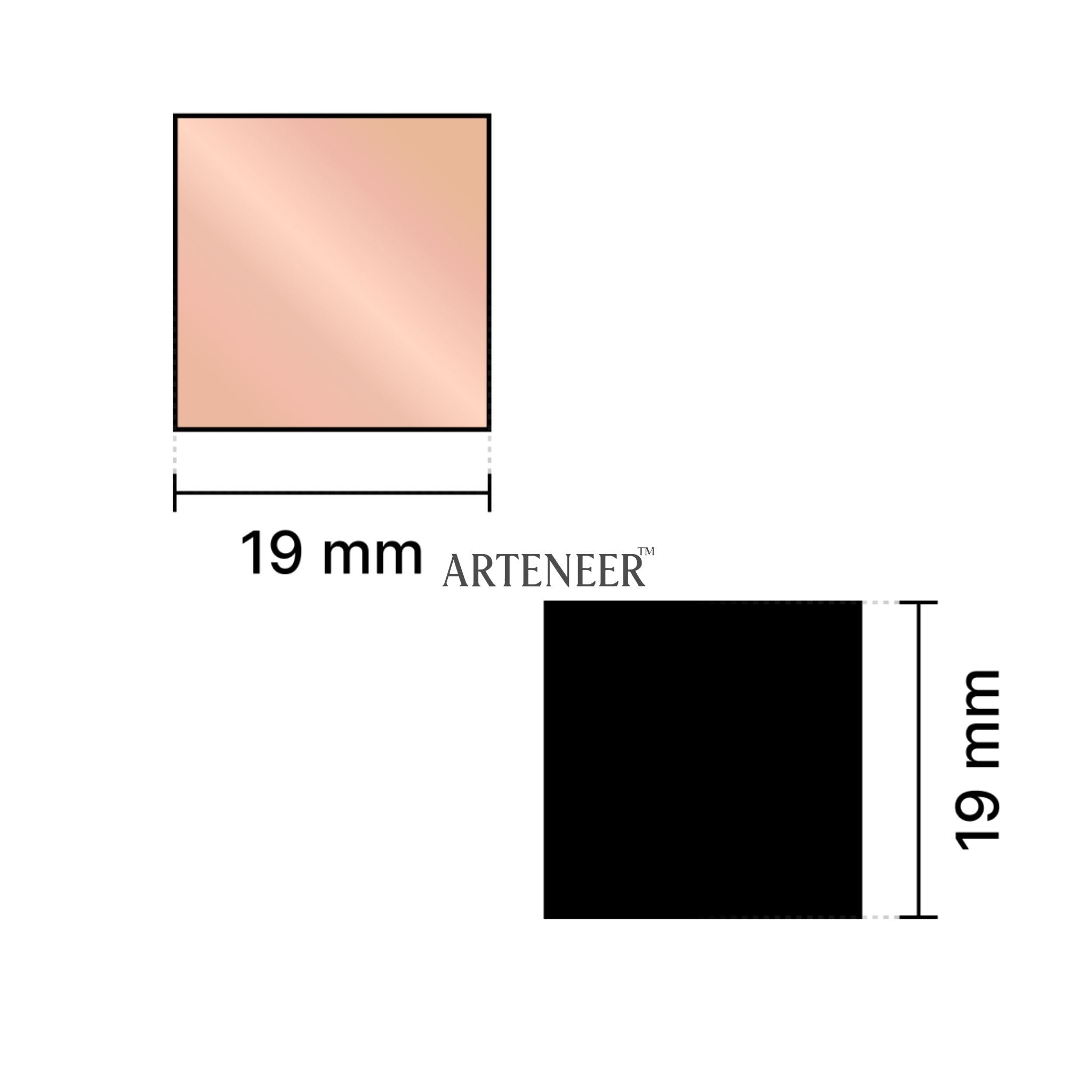 Pink Square Shape Mirror