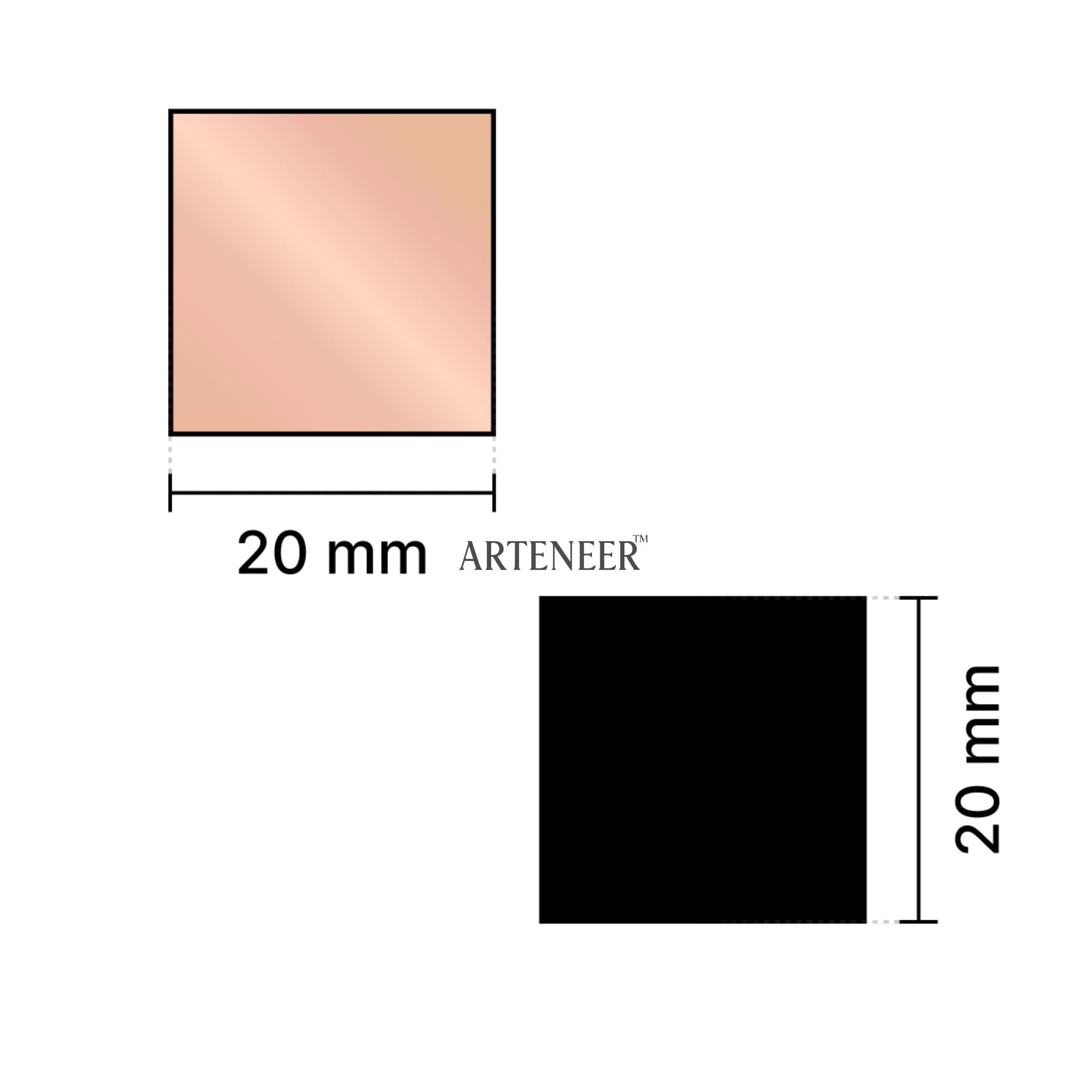 Pink Square Shape Mirror