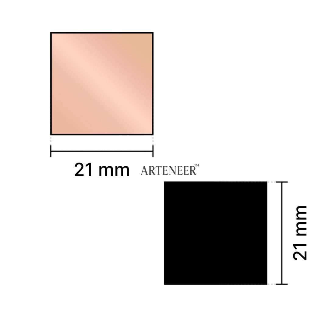 Pink Square Shape Mirror