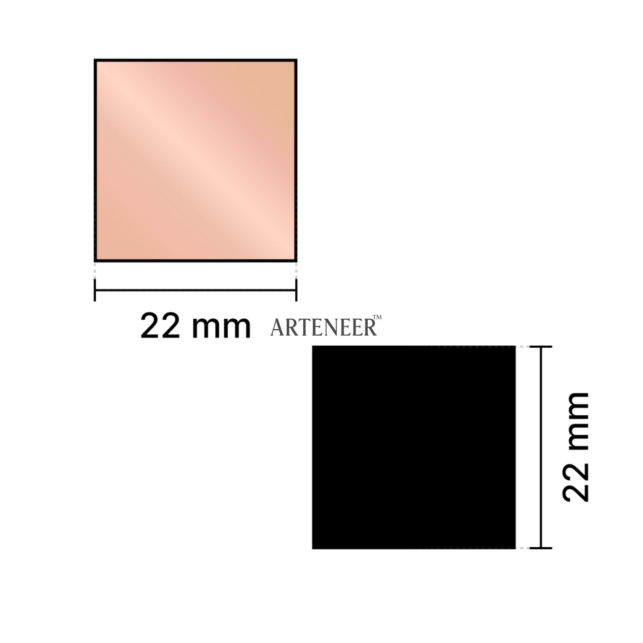 Pink Square Shape Mirror