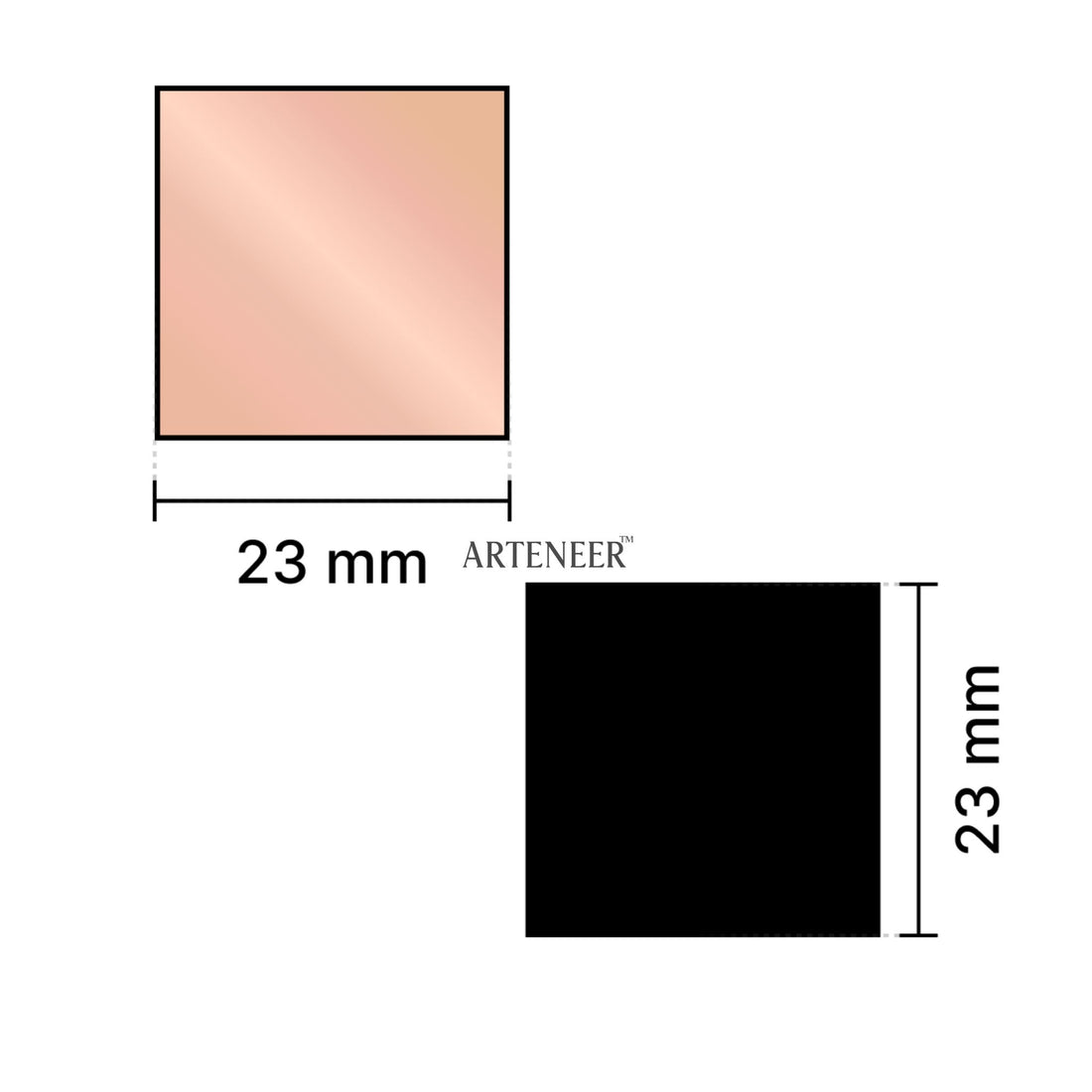 Pink Square Shape Mirror