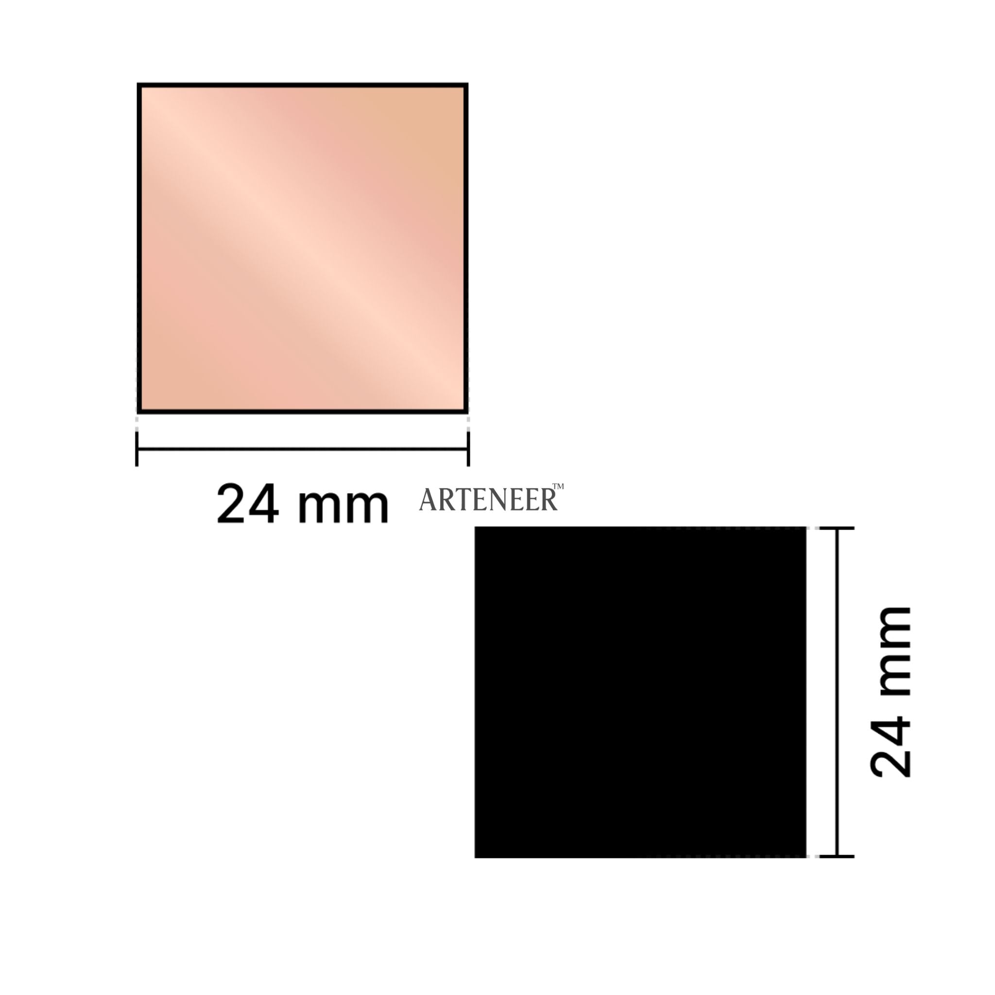 Pink Square Shape Mirror