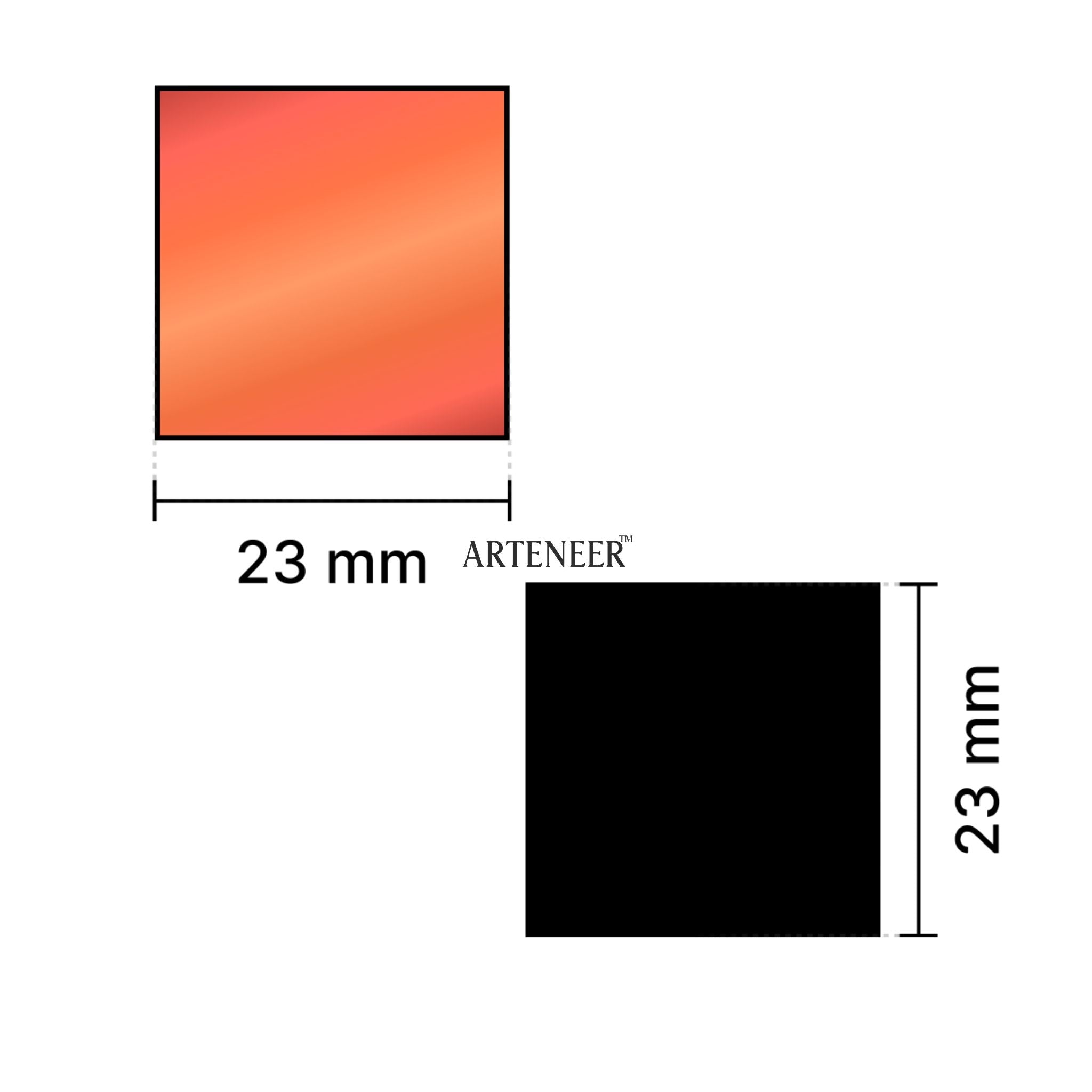 Red Square Shape Mirror