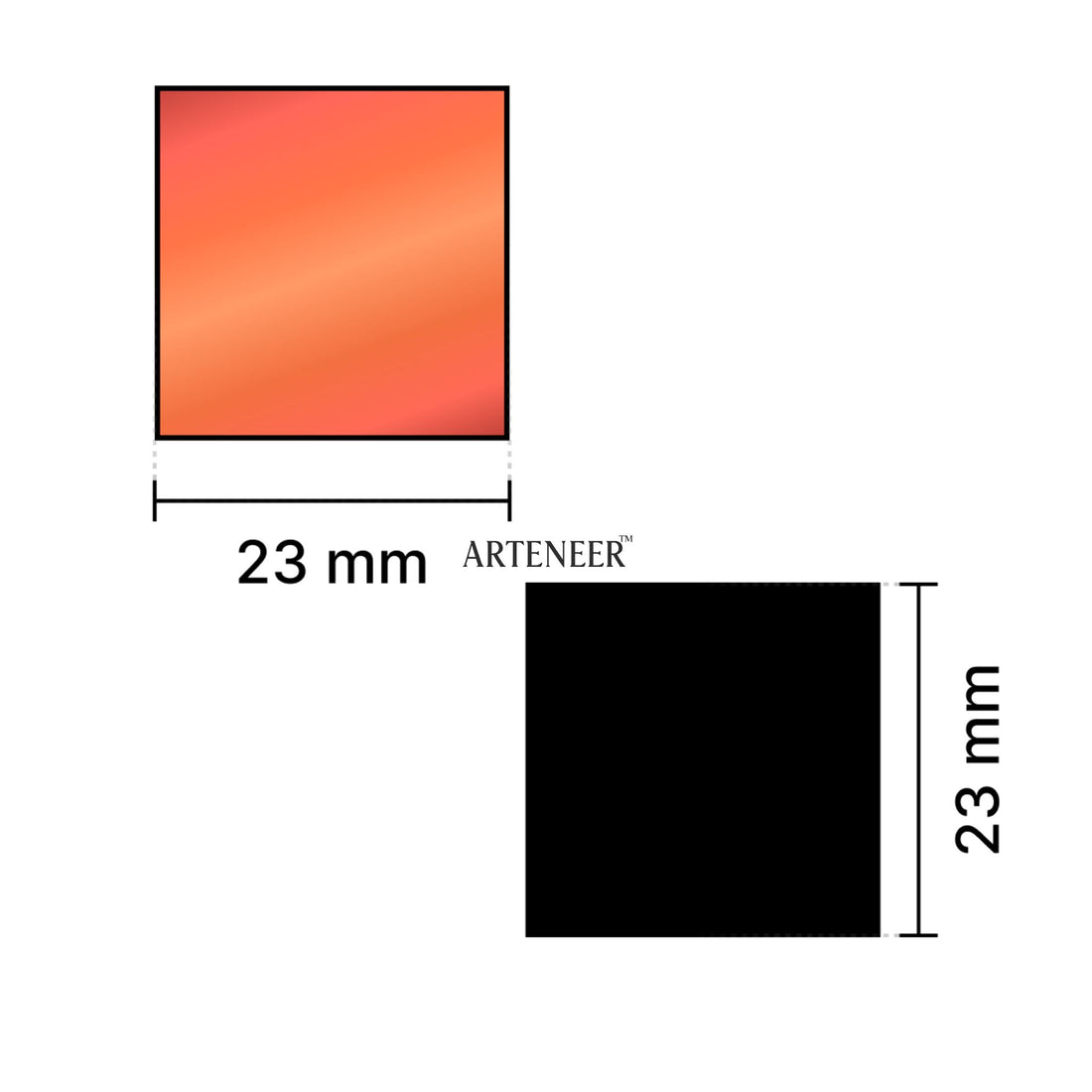 Red Square Shape Mirror