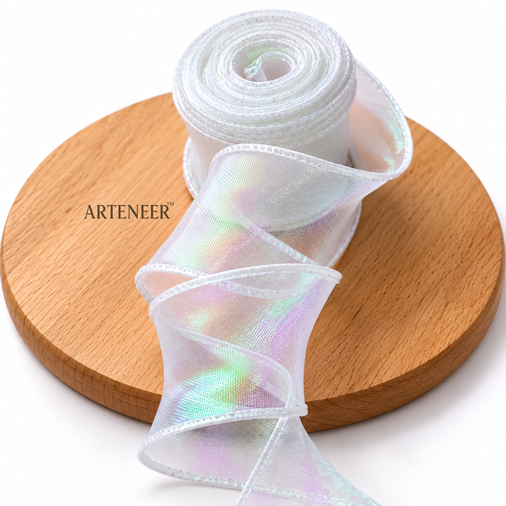 Organza Ribbon Roll – Wired Edge, 25 Yards