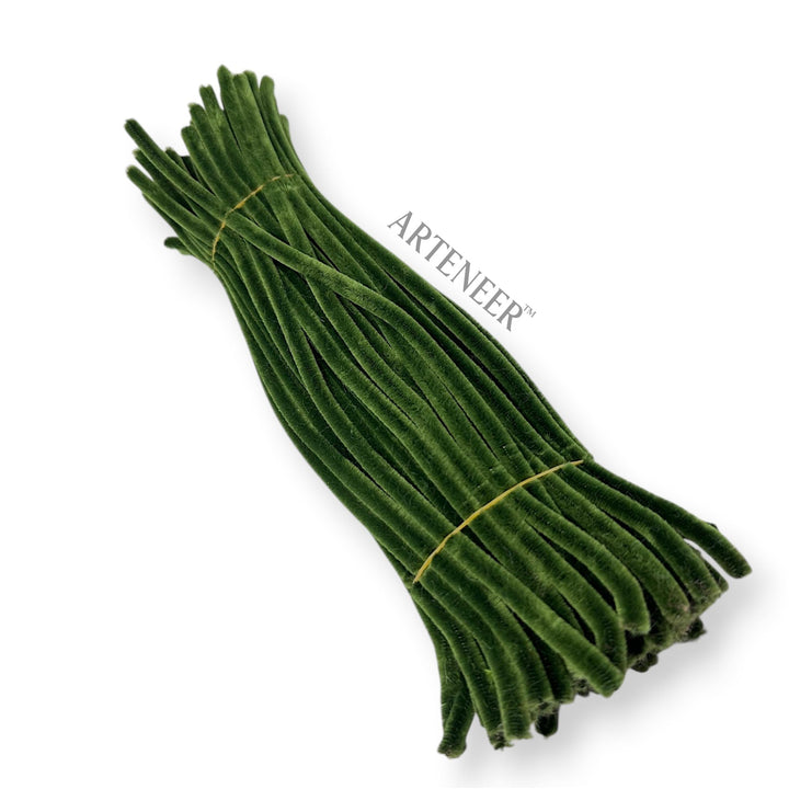 Dark Hunter Green Pipe Cleaners – 12 Inch | Pack of 100
