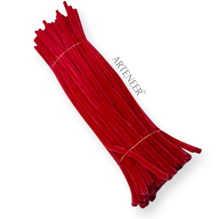Crimson Red Pipe Cleaners – 12 Inch | Pack of 100