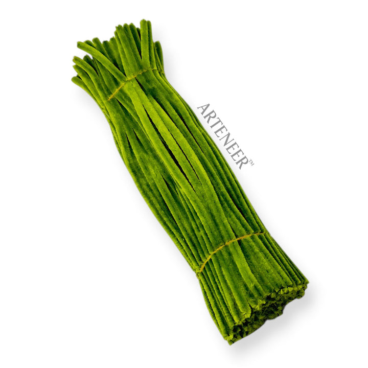 Lime Green Pipe Cleaners – 12 Inch | Pack of 100