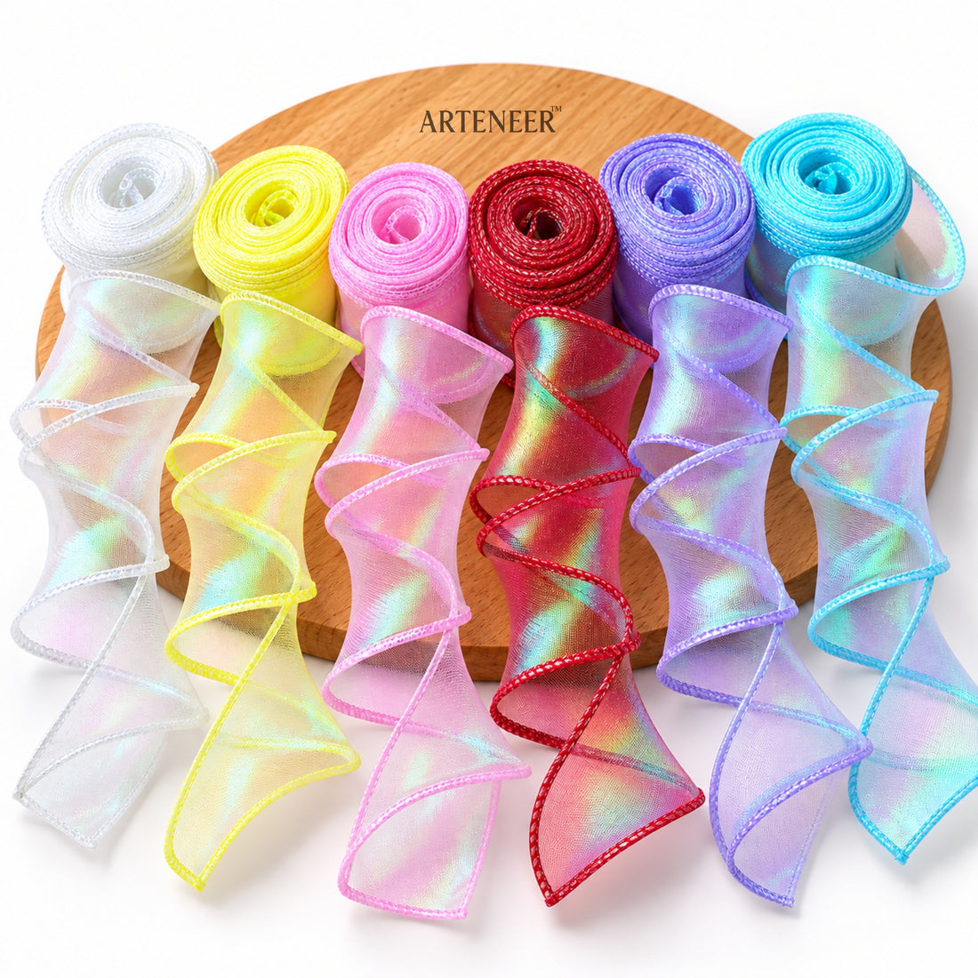 Organza Ribbon Roll – Wired Edge, 25 Yards