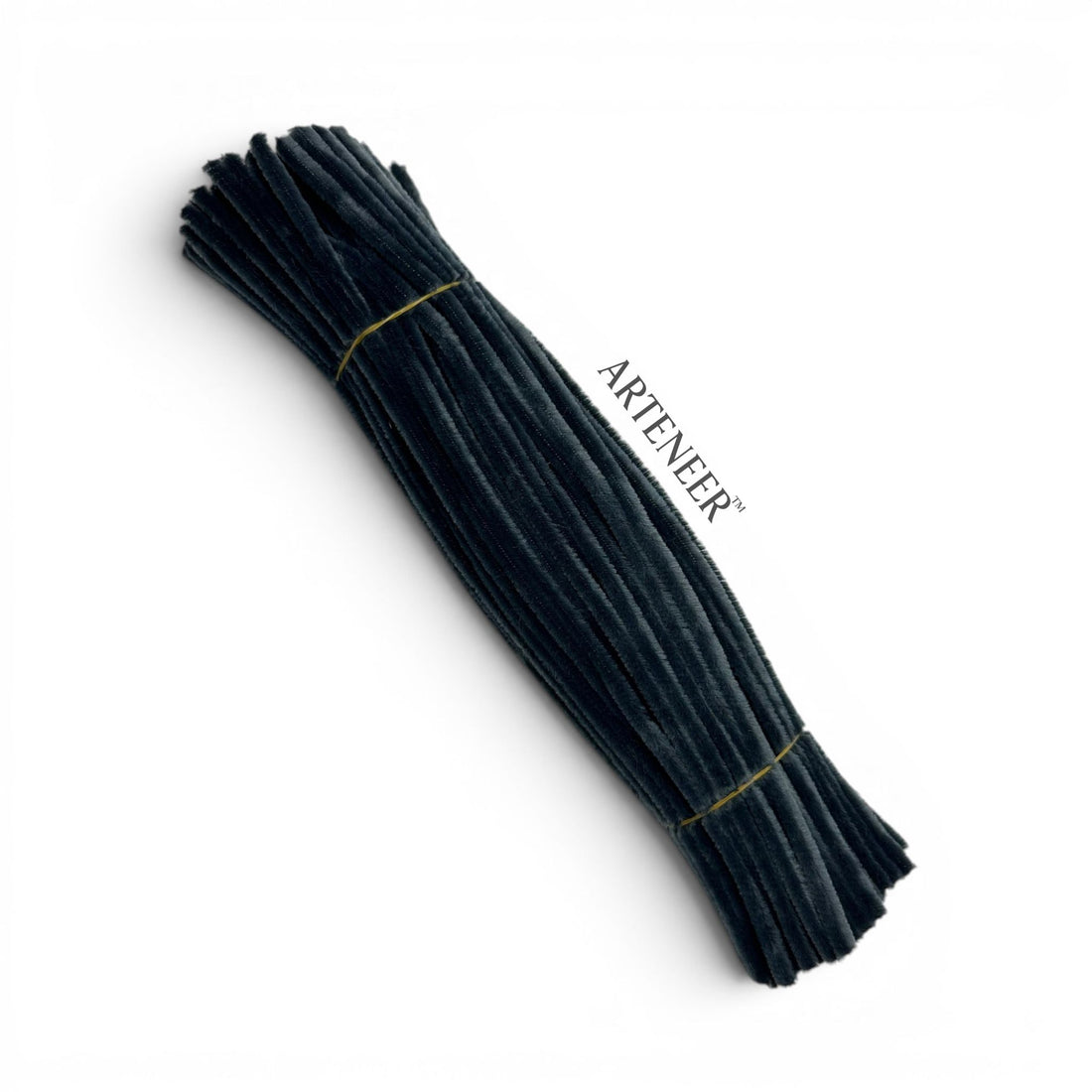Black with Grey Sides Pipe Cleaners – 12 Inch | Pack of 100