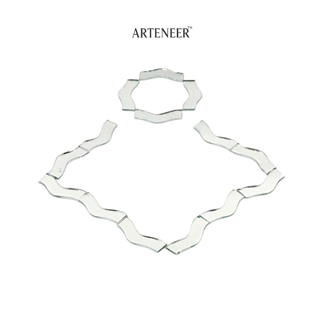 Silver Border Shape  Mirror