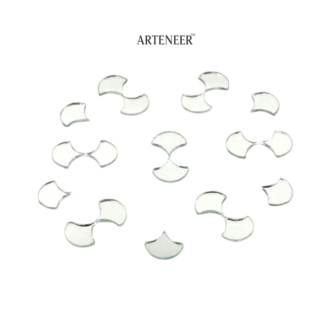 Silver Diya Shape  Mirror