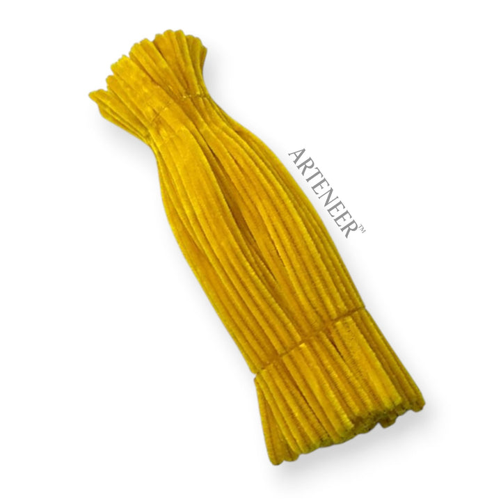 Sunflower Yellow Pipe Cleaners – 12 Inch | Pack of 100
