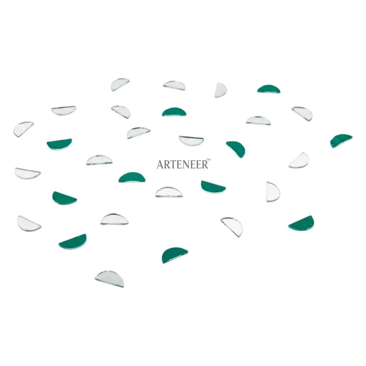 Silver Half Round Shape Mirror