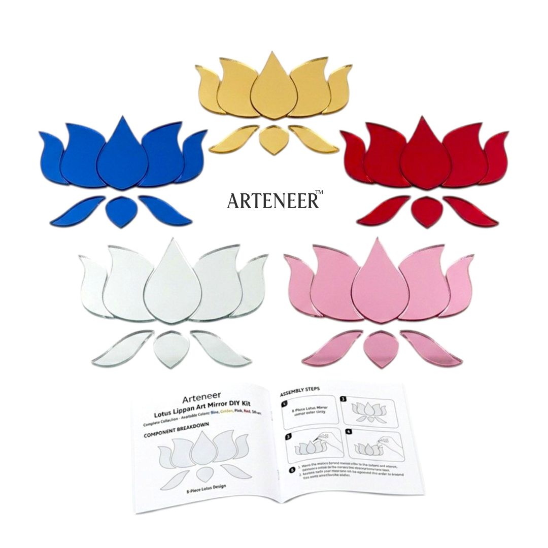 Pink lotus shape mirror