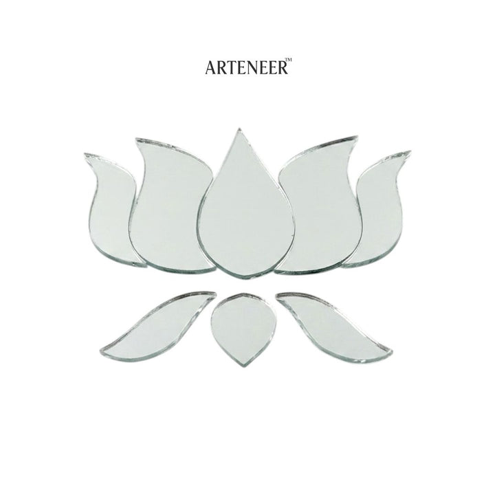 Silver lotus shape mirror