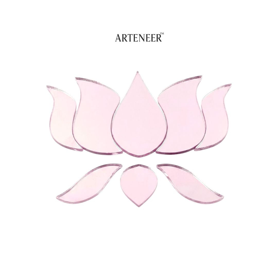 Pink lotus shape mirror