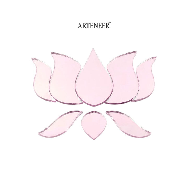 Pink lotus shape mirror