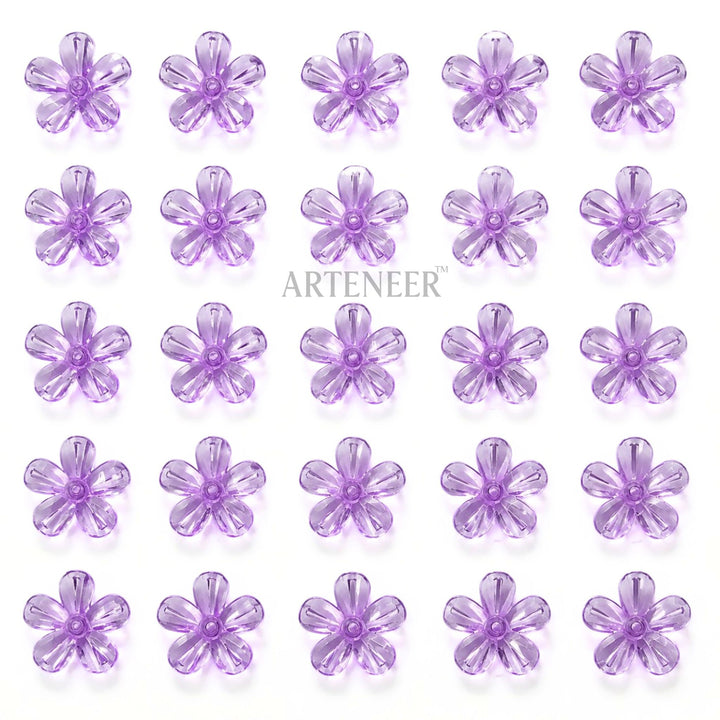 Premium Light Purple Crystal Flower Embellishments (Flatback)
