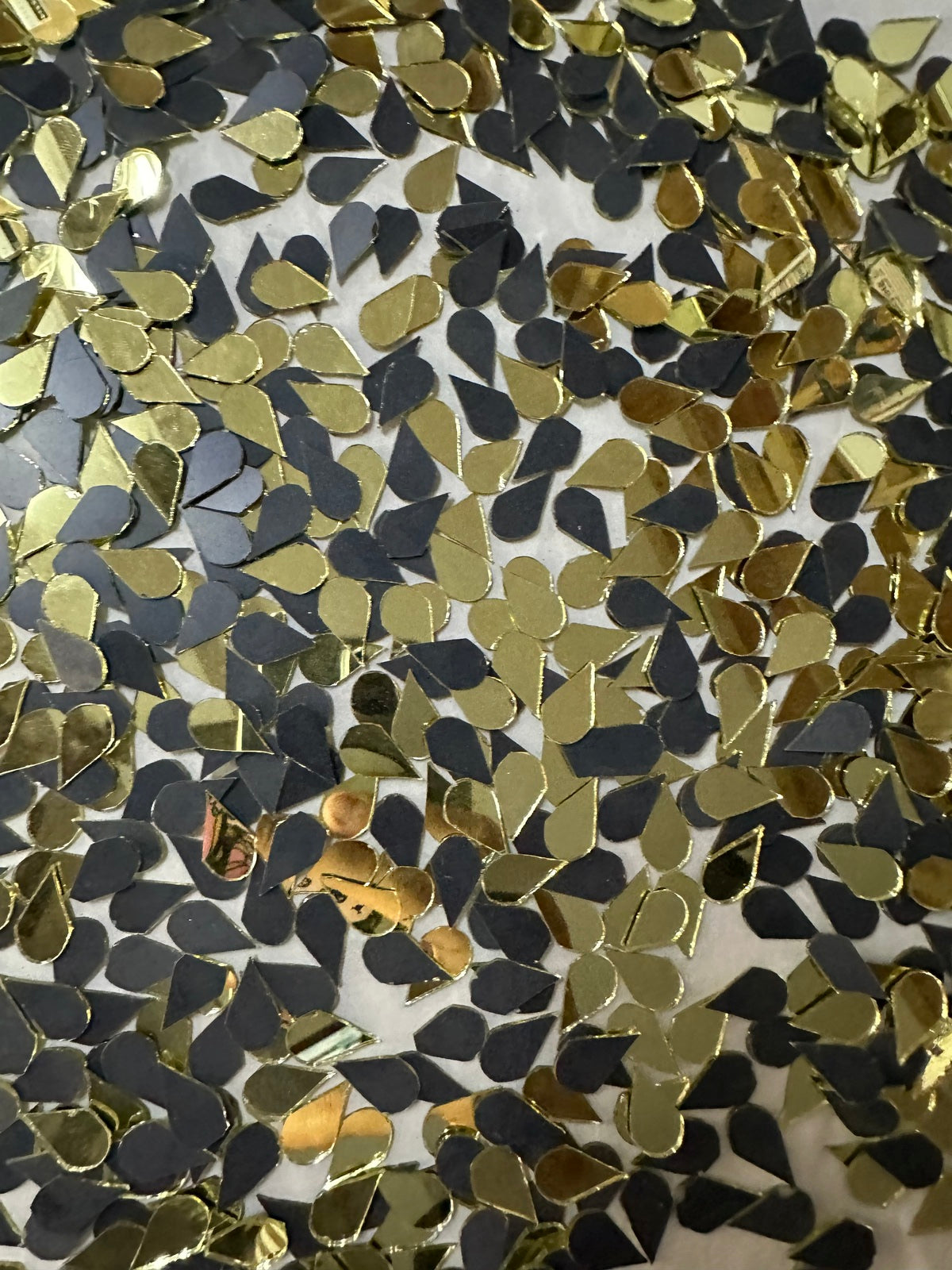 Golden Almond Shape Mirror