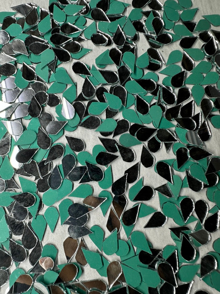 Silver Almond Shape Mirror