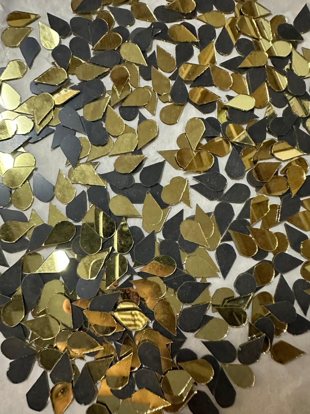 Golden Almond Shape Mirror