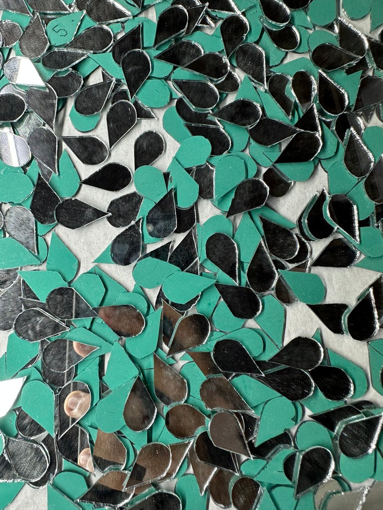 Silver Almond Shape Mirror