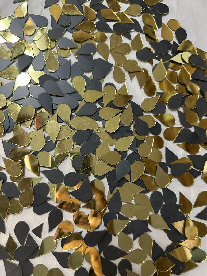 Golden Almond Shape Mirror