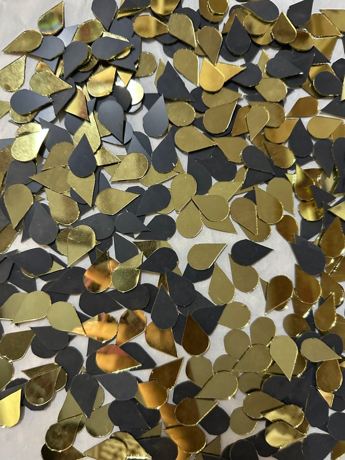 Golden Almond Shape Mirror