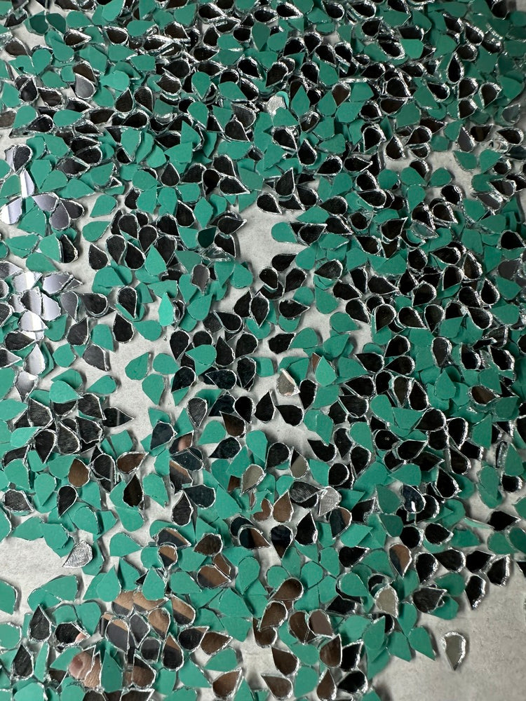 Silver Almond Shape Mirror