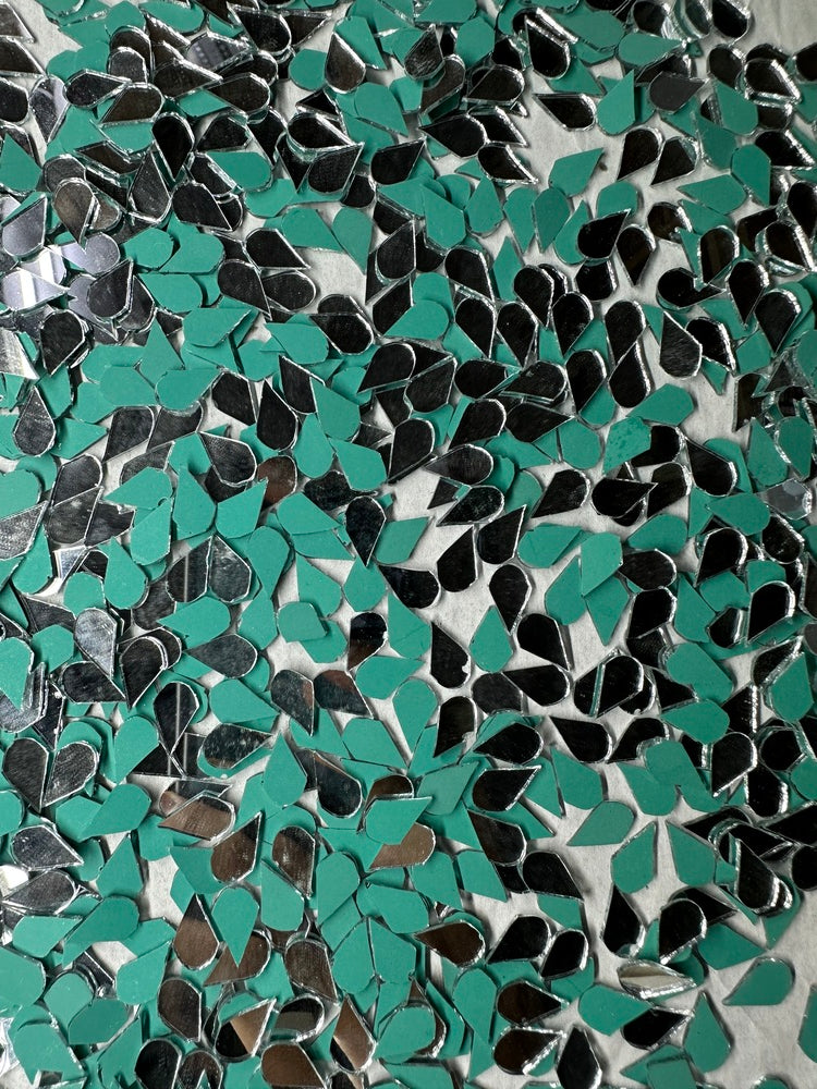 Silver Almond Shape Mirror