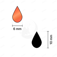 Red Almond Shape Mirror