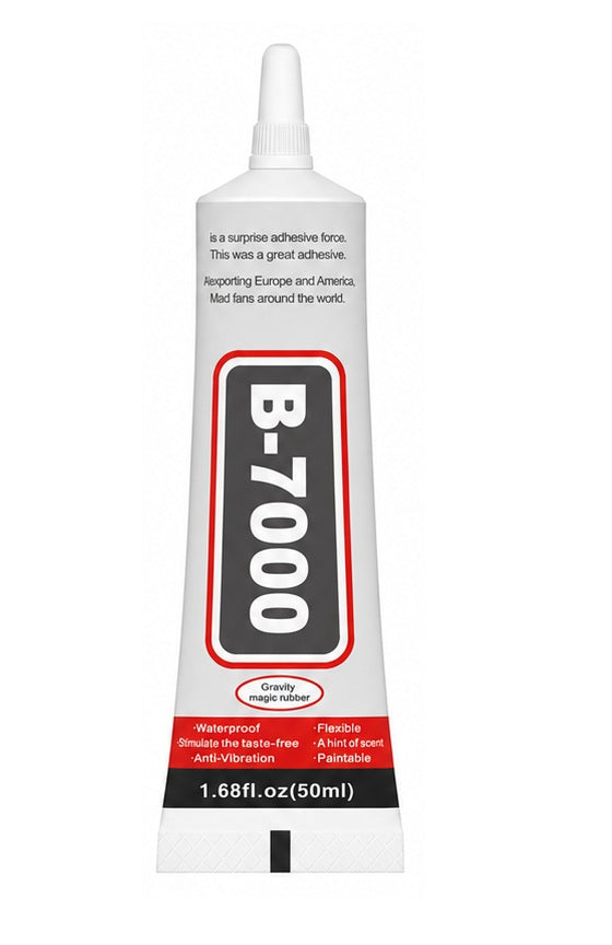 B-7000 multipurpose clear craft and jewelry glue tube with precision tip