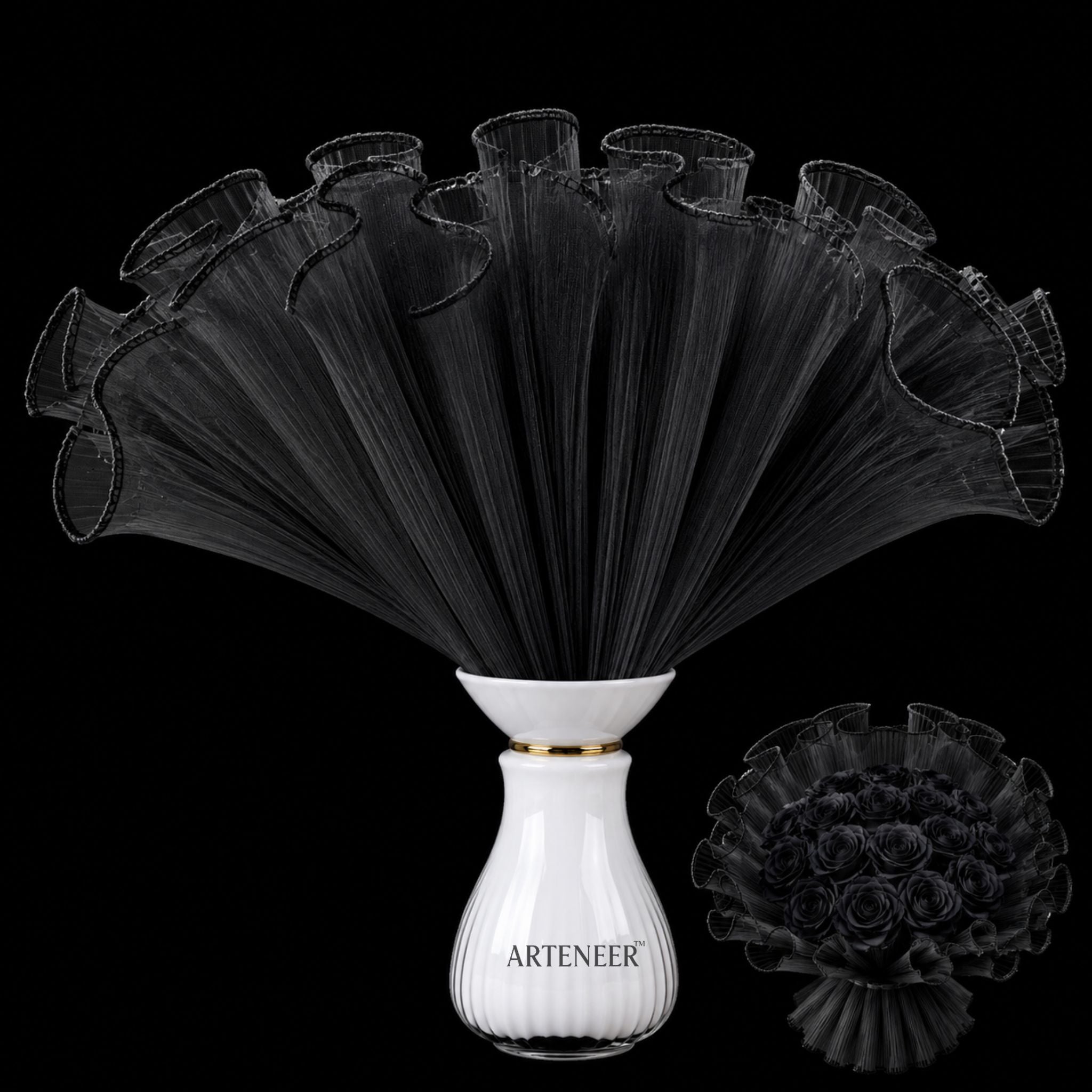 Plain Flower Bouquet Wrapping Mesh Roll | Premium Tulle Net