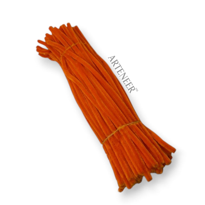 Bright Orange Pipe Cleaners – 12 Inch | Pack of 100